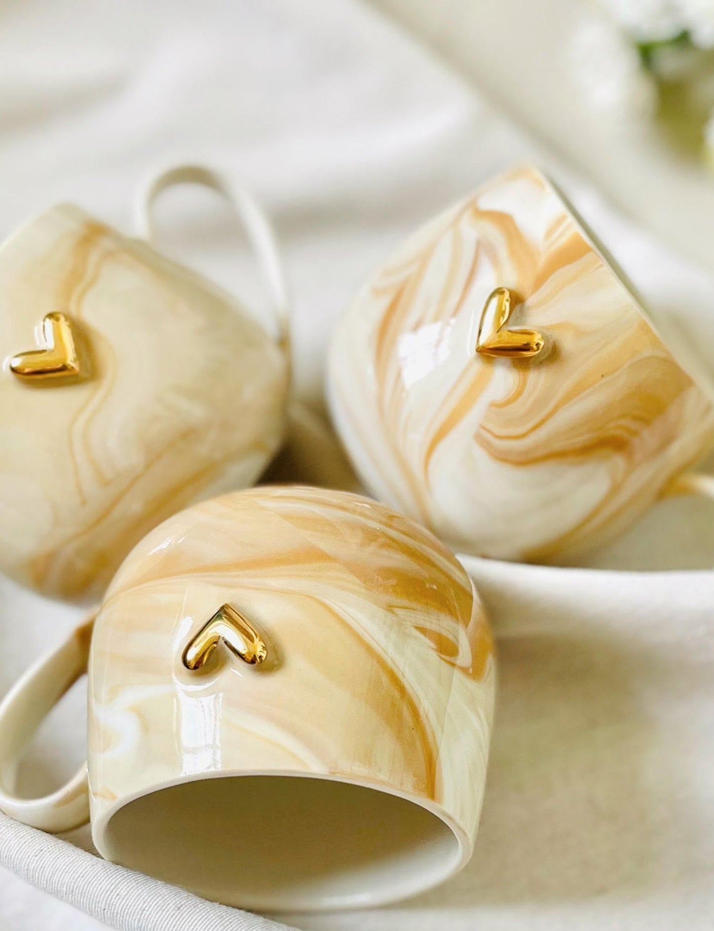 Sweet Caramel | Abstraktní porcelán