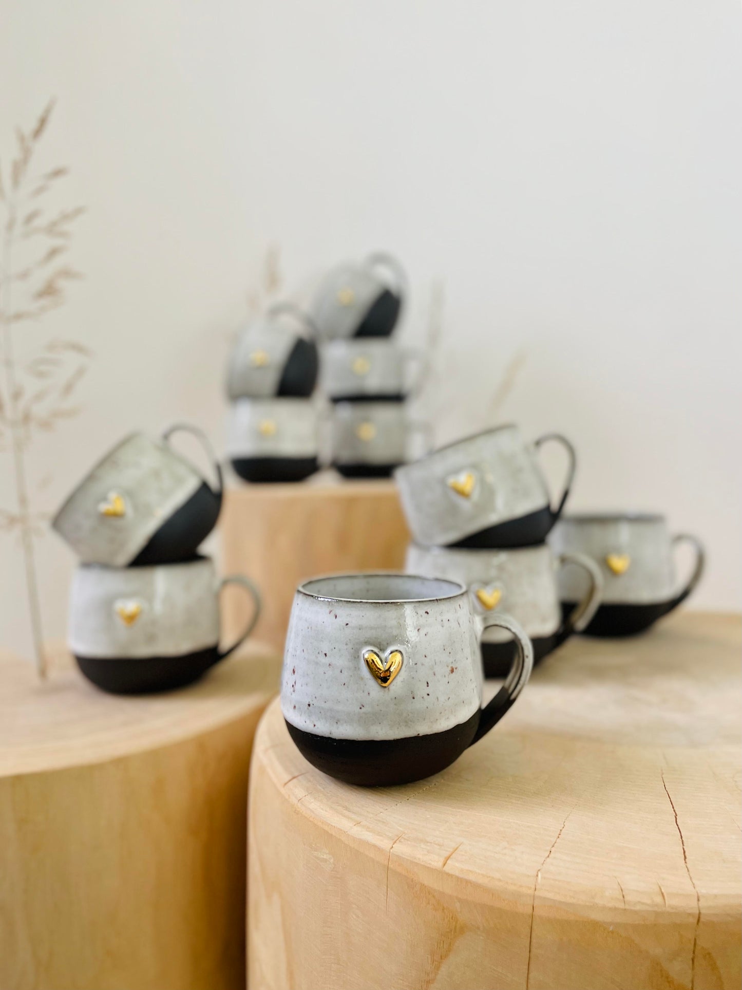 Black and White - Buclatý Zlaté srdíčko