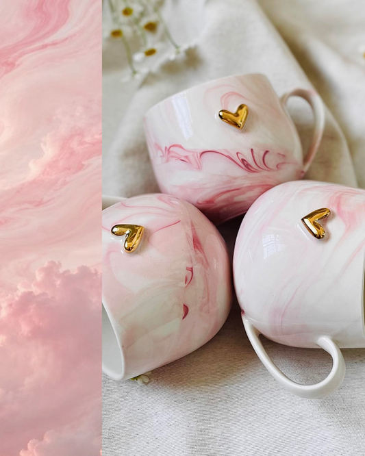 Něžná Růžová • Abstraktní porcelán