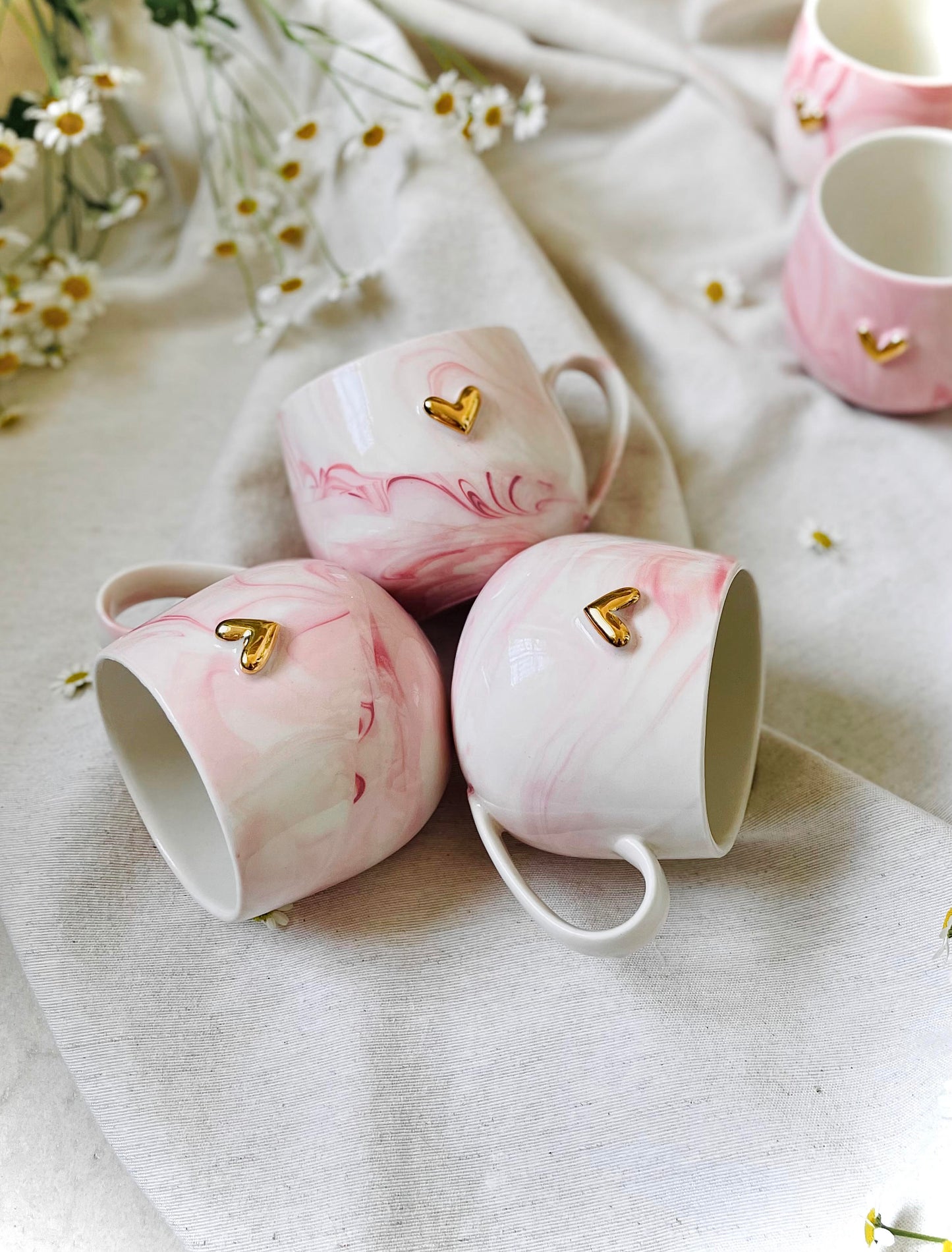 Něžná Růžová | Abstraktní porcelán