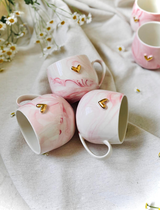 Něžná Růžová | Abstraktní porcelán