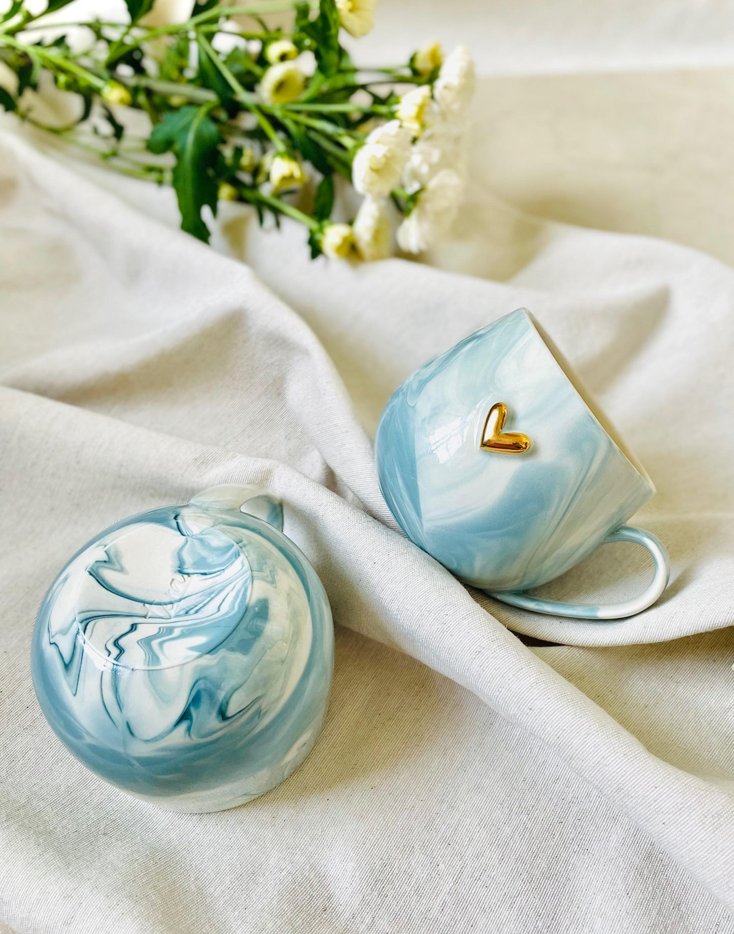 Calm Blue | Abstraktní porcelán